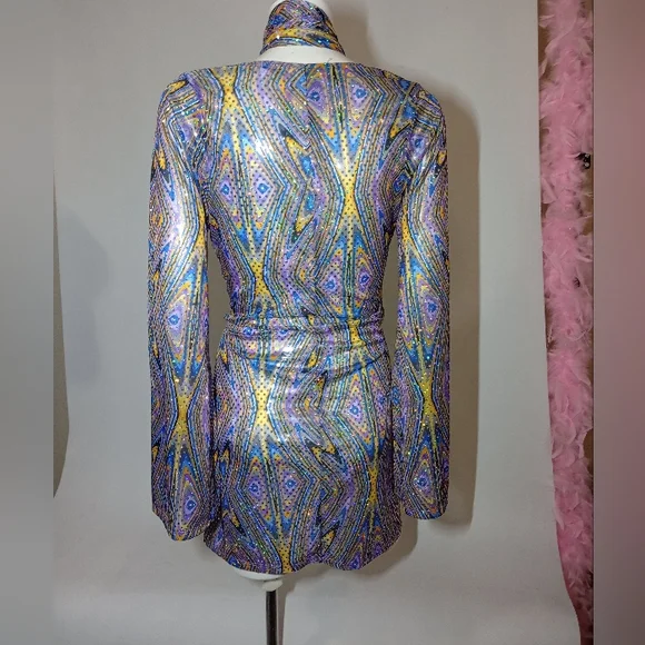 SOLD ON LIVE LONG SLEEVE SEQUIN DRESS - Picture 7 of 8